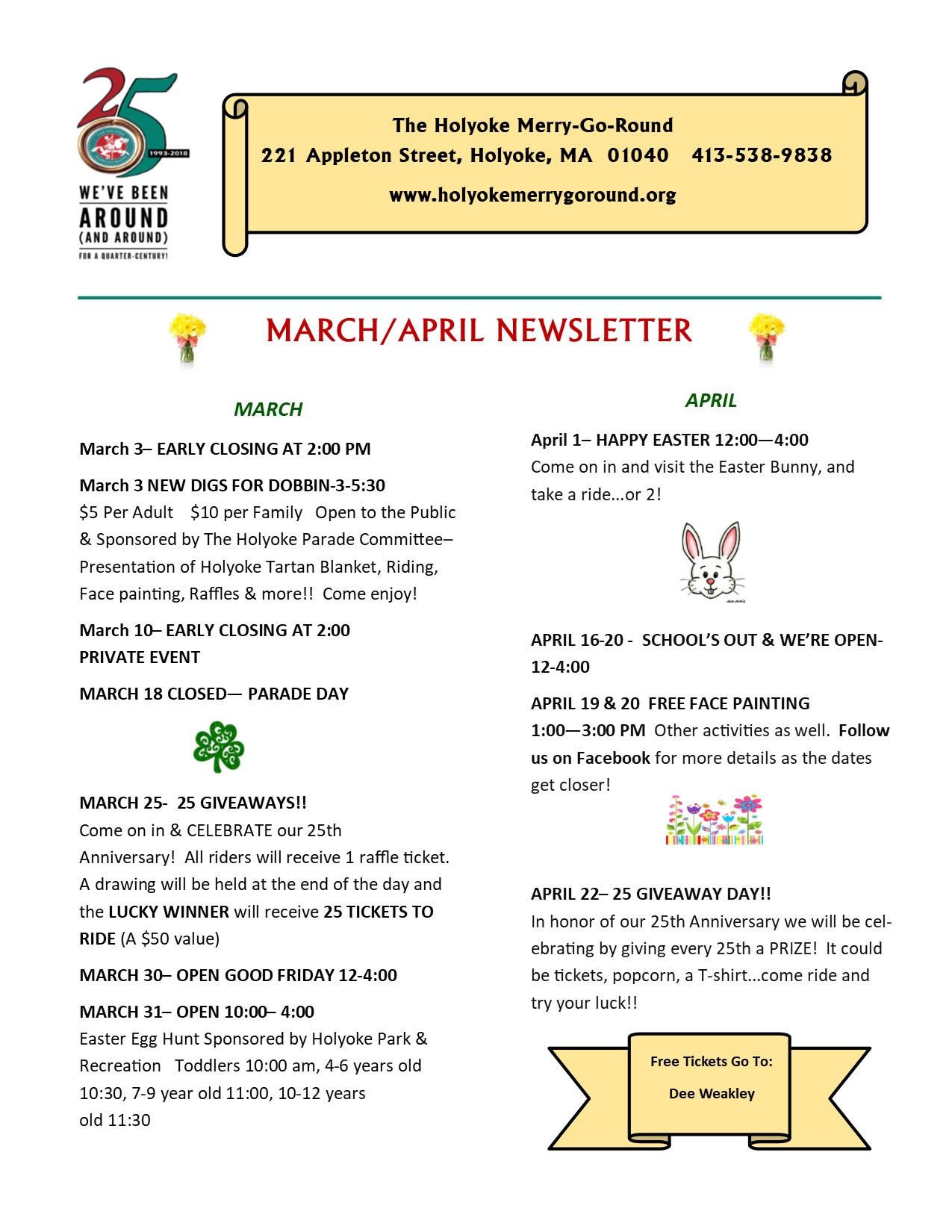 March-April Newsletter