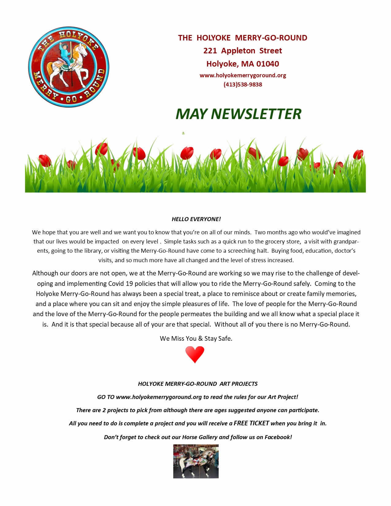 Holyoke Merry-Go-Round May Newsletter